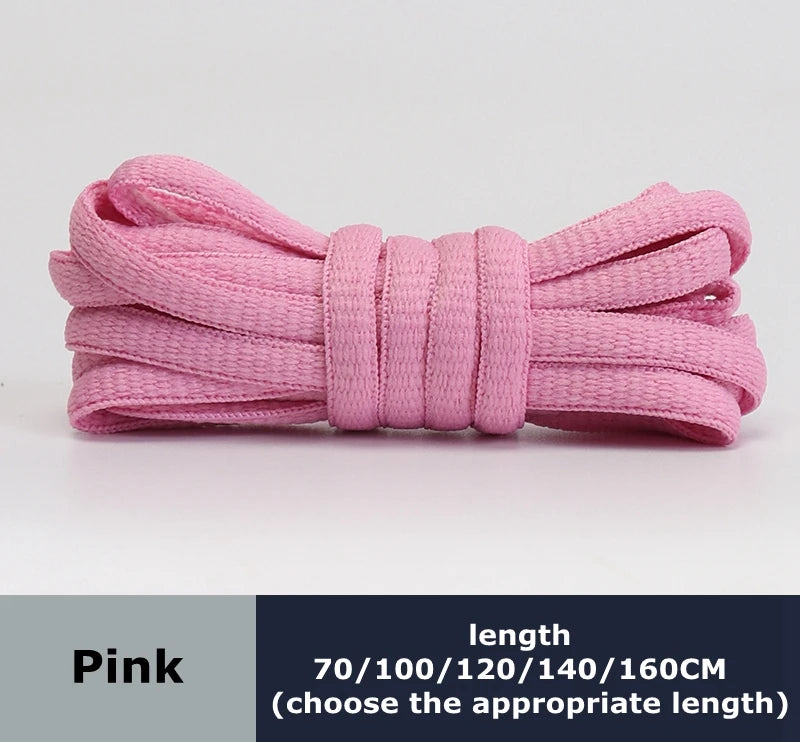 Men's And Women's Sports Shoelaces Color Flat Semicircular Shoelace Suitable For All Shoes Round Laces 23 Colors 1 Pair