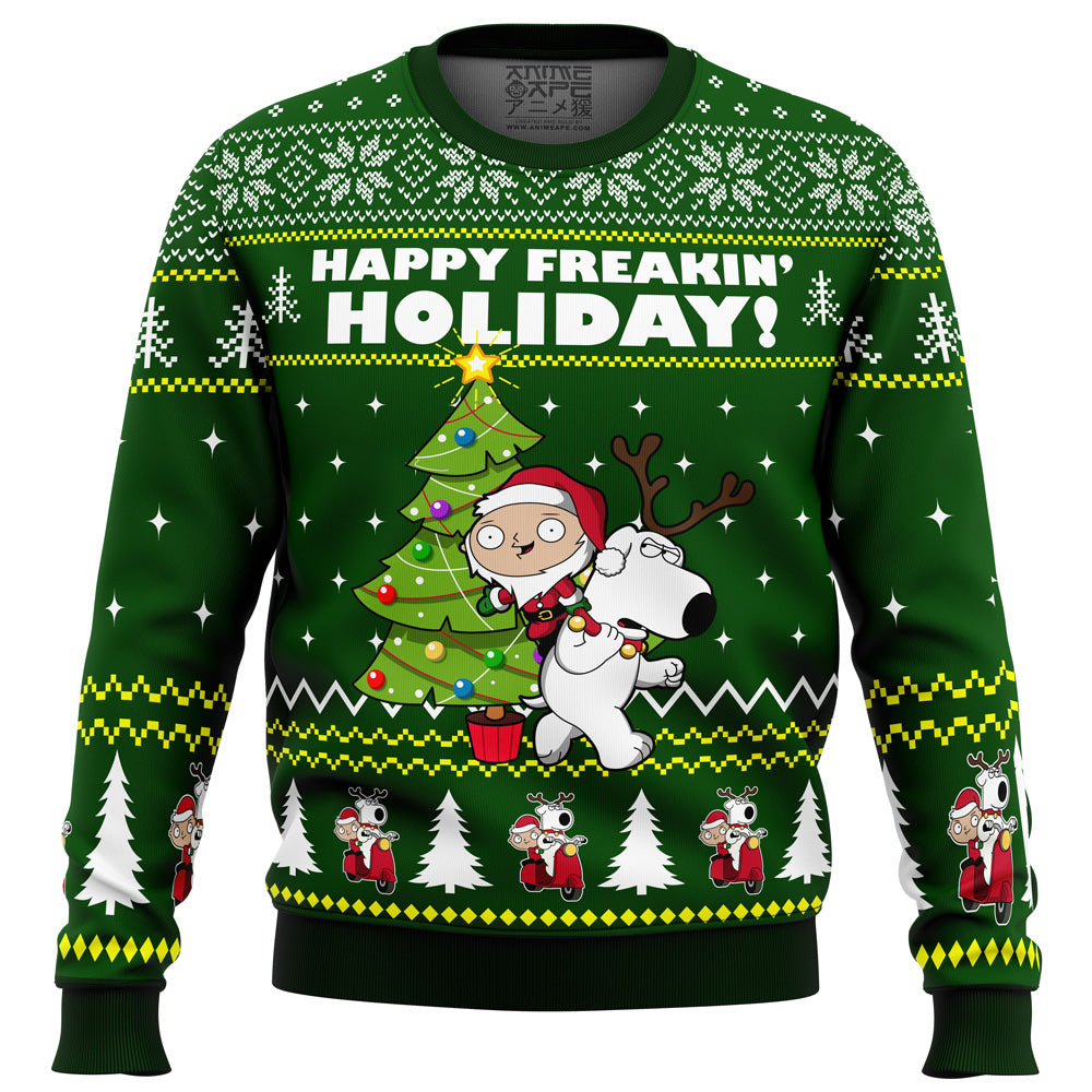 Happy Freakin Holidays Family Guy Ugly Christmas Sweater