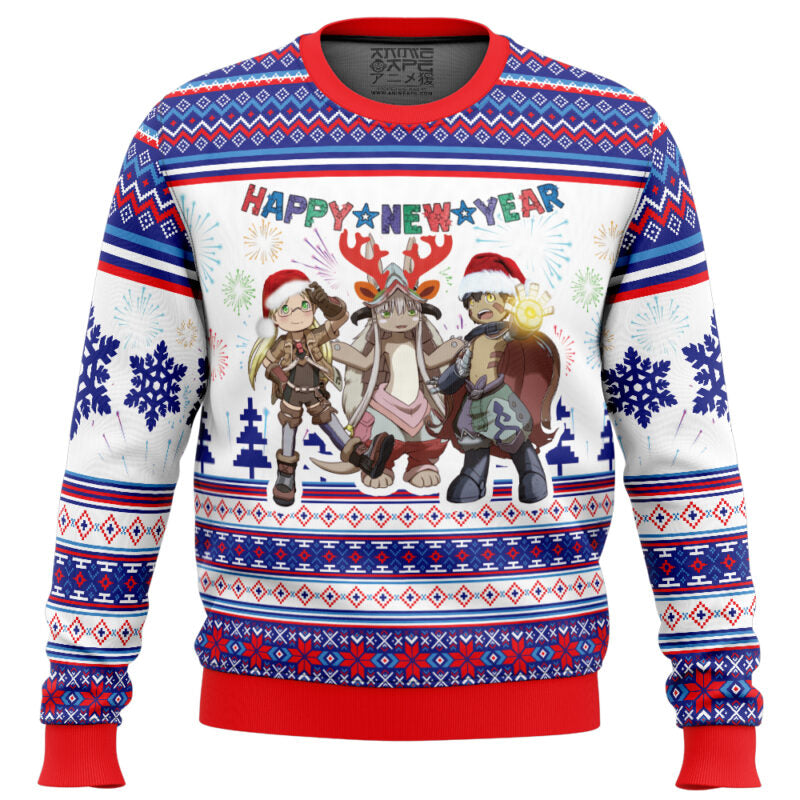Happy New Year Made In Abyss Ugly Christmas Sweater