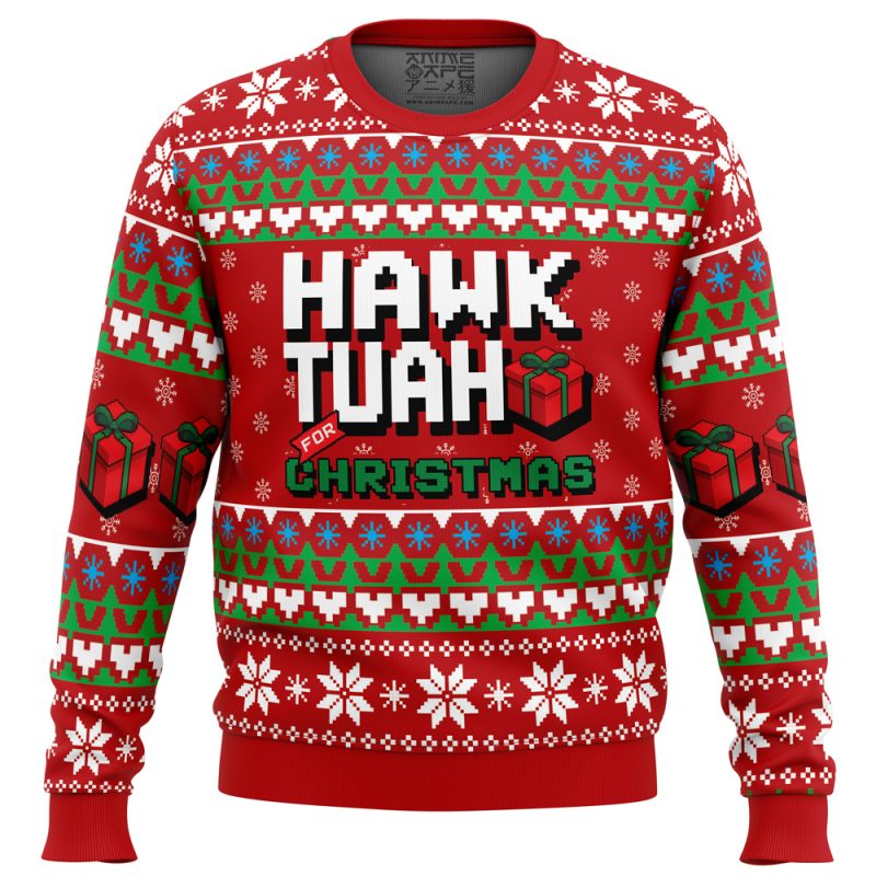 Hawk Tuah For Christmas Ugly Christmas Sweater