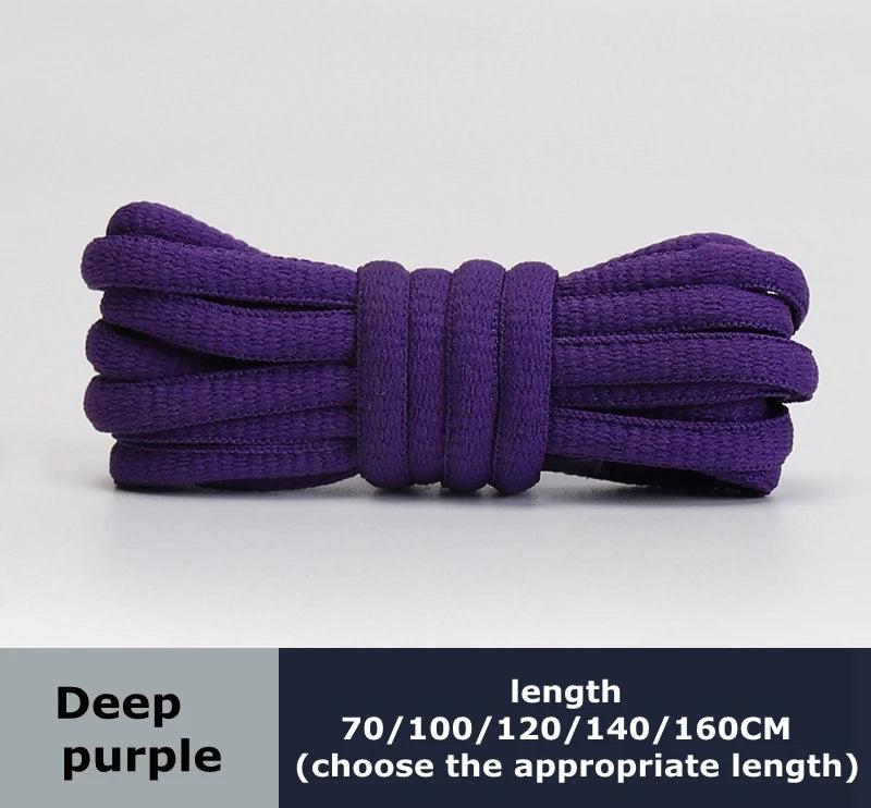 Men's And Women's Sports Shoelaces Color Flat Semicircular Shoelace Suitable For All Shoes Round Laces 23 Colors 1 Pair