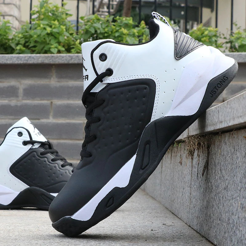 Men’s High-Top Basketball Shoes – Lightweight Cushioned Sneakers for Outdoor Training