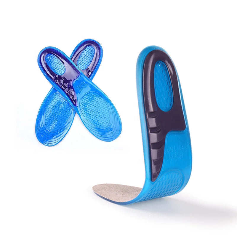 Sports Massaging Silicone Gel Insoles Arch Support Orthopedic Plantar Running Insoles for Shoes