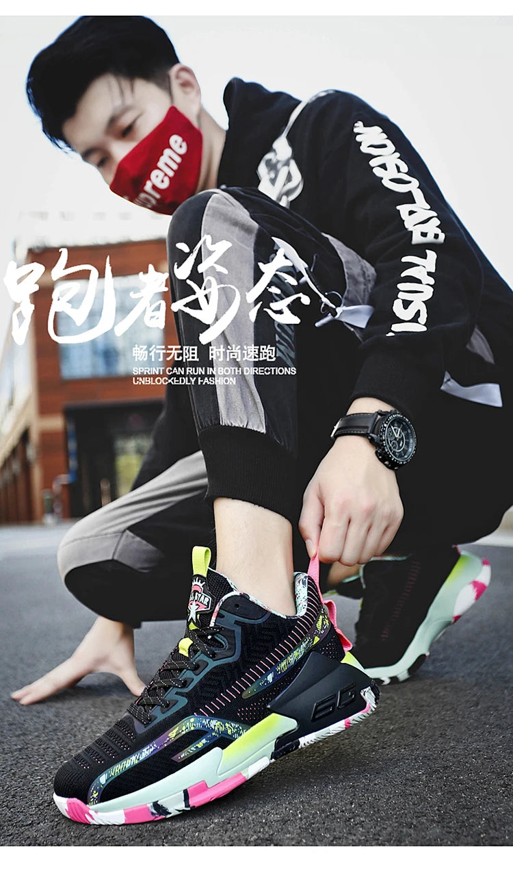 2025 Men’s Lightweight Basketball Shoes – Breathable High-Top Sneakers