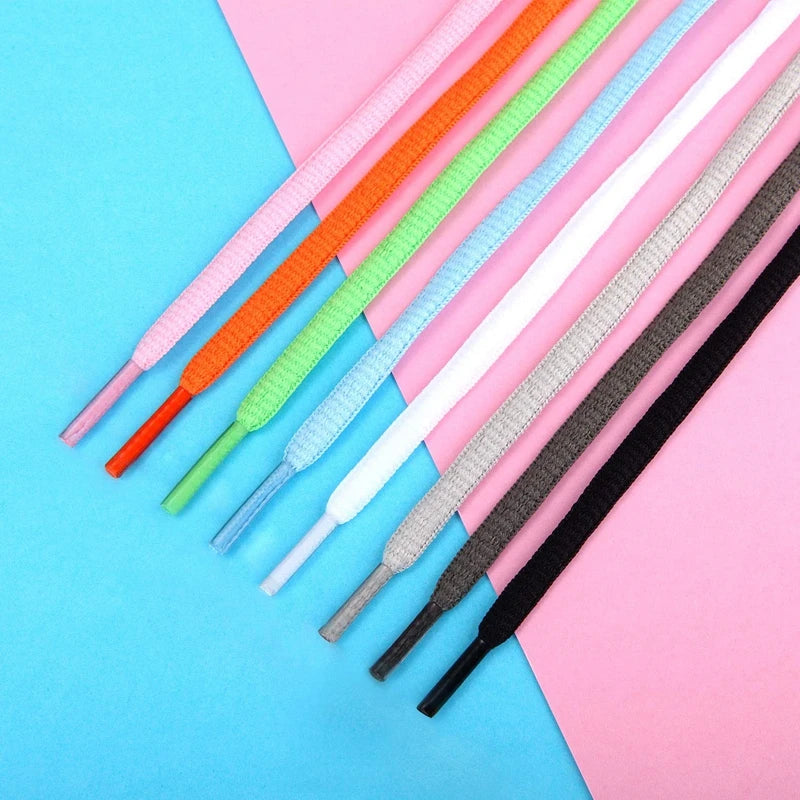 Men's And Women's Sports Shoelaces Color Flat Semicircular Shoelace Suitable For All Shoes Round Laces 23 Colors 1 Pair
