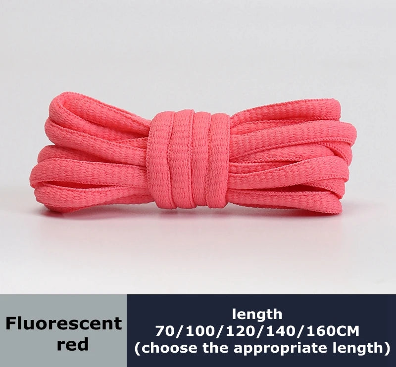 Men's And Women's Sports Shoelaces Color Flat Semicircular Shoelace Suitable For All Shoes Round Laces 23 Colors 1 Pair