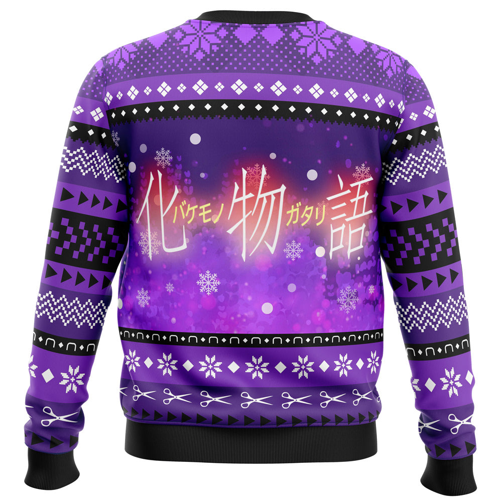 Hitagi and Koyomi Bakemonogatari Ugly Christmas Sweater