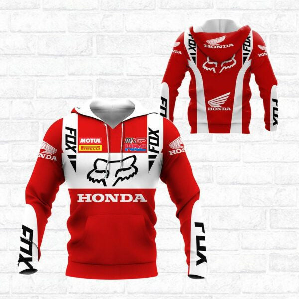 Honda X Fox Racing Fan Gift 3d Zip Hoodie Hoodie 1409