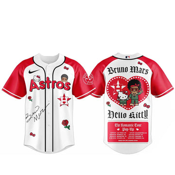 Houston Astros Bruno Mars x Hello Kitty 2026 The Romantic Tour Baseball Jersey