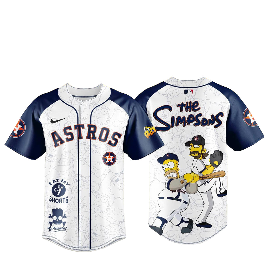 Houston Astros The Simpsons Eat My Shorts 2026 Baseball Jersey