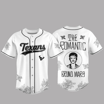 Houston Texans x Bruno Mars The Romantic Tour Baseball Jersey