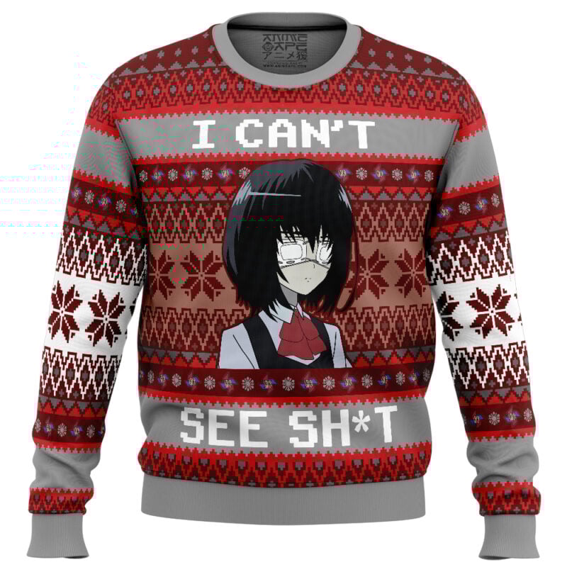 I Can't See Mei Misaki Another Ugly Christmas Sweater