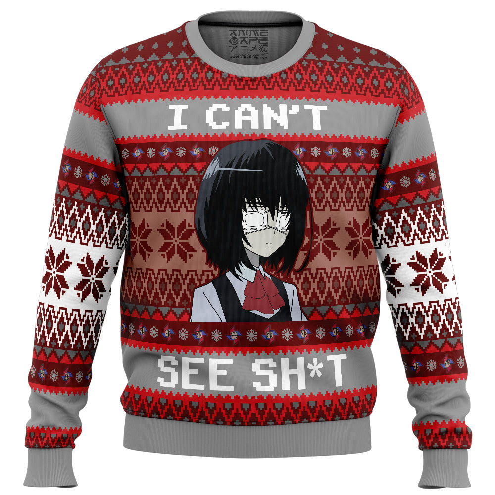 I Can't See Mei Misaki Another Ugly Christmas Sweater