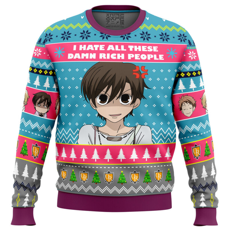 I Hate All Ouran High School Host Club Ugly Christmas Sweater