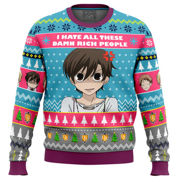 I Hate All Ouran High School Host Club Ugly Christmas Sweater