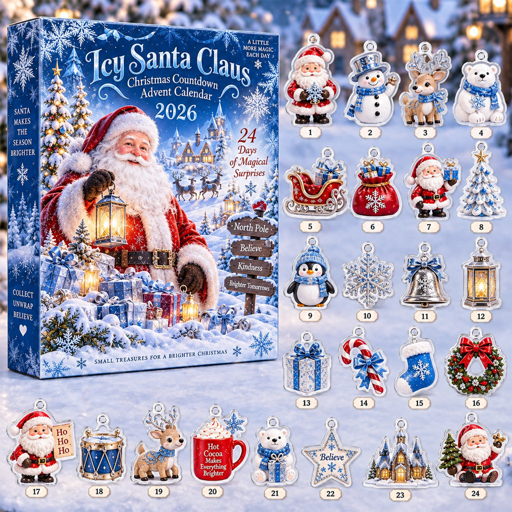 Icy Santa Claus Christmas Countdown 2026 Advent Calendar