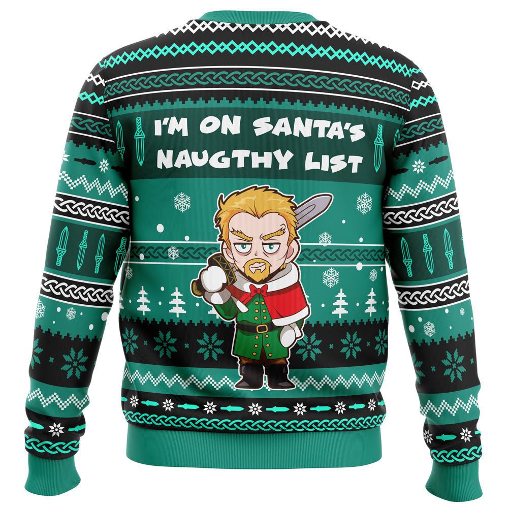 I'm on Santa's Naughty List Vinland Saga Ugly Christmas Sweater