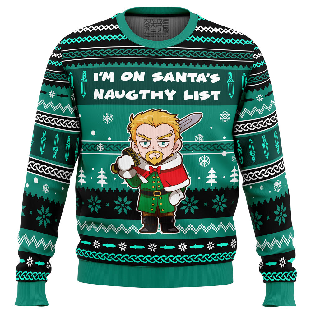 I'm on Santa's Naughty List Vinland Saga Ugly Christmas Sweater