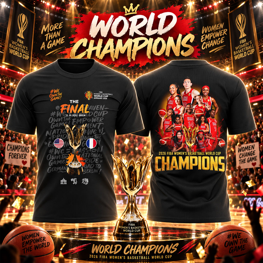 Indiana Fever 2026 FIBA Women’s Basketball World Cup Champions Graphic Shirt for Basketball Fans