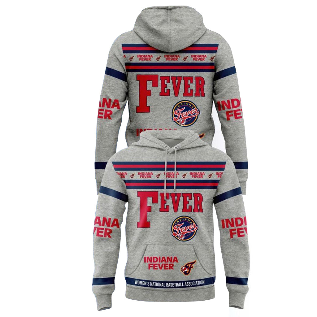 Indiana Fever All Over Print 2026 Graphic Hoodie for Basketball Fans