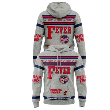 Indiana Fever All Over Print 2026 Graphic Hoodie for Basketball Fans