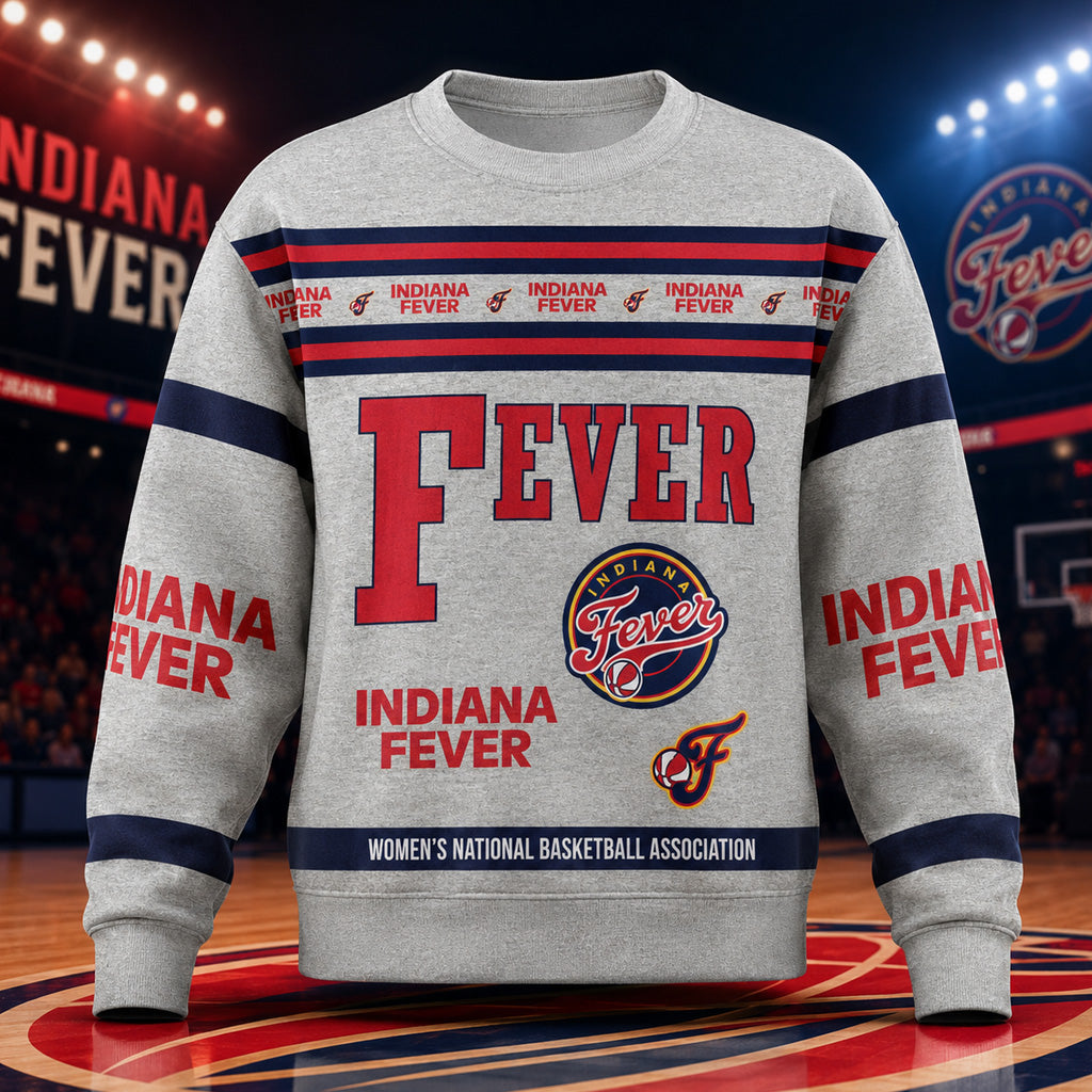 Indiana Fever All Over Print 2026 Graphic Hoodie for Basketball Fans