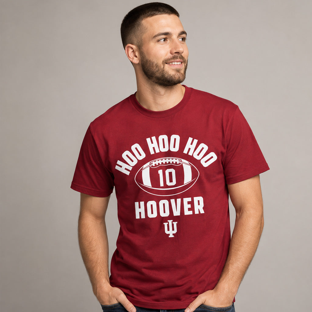 Indiana Hoosiers Josh Hoover Hoo Hoo Hoo Graphic Shirt for College Football Fans