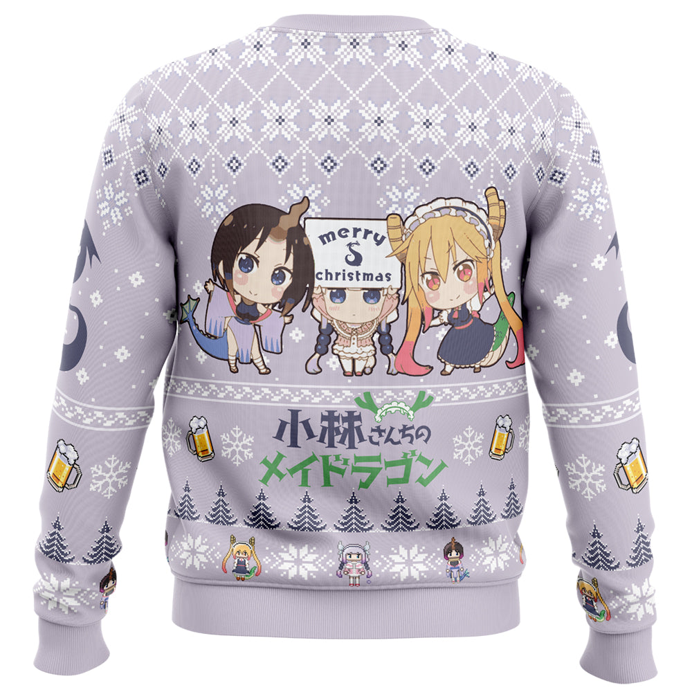 It's The Most Wonderful Time For A Beer Miss Kobayashi's Dragon Maid Ugly Christmas Sweater