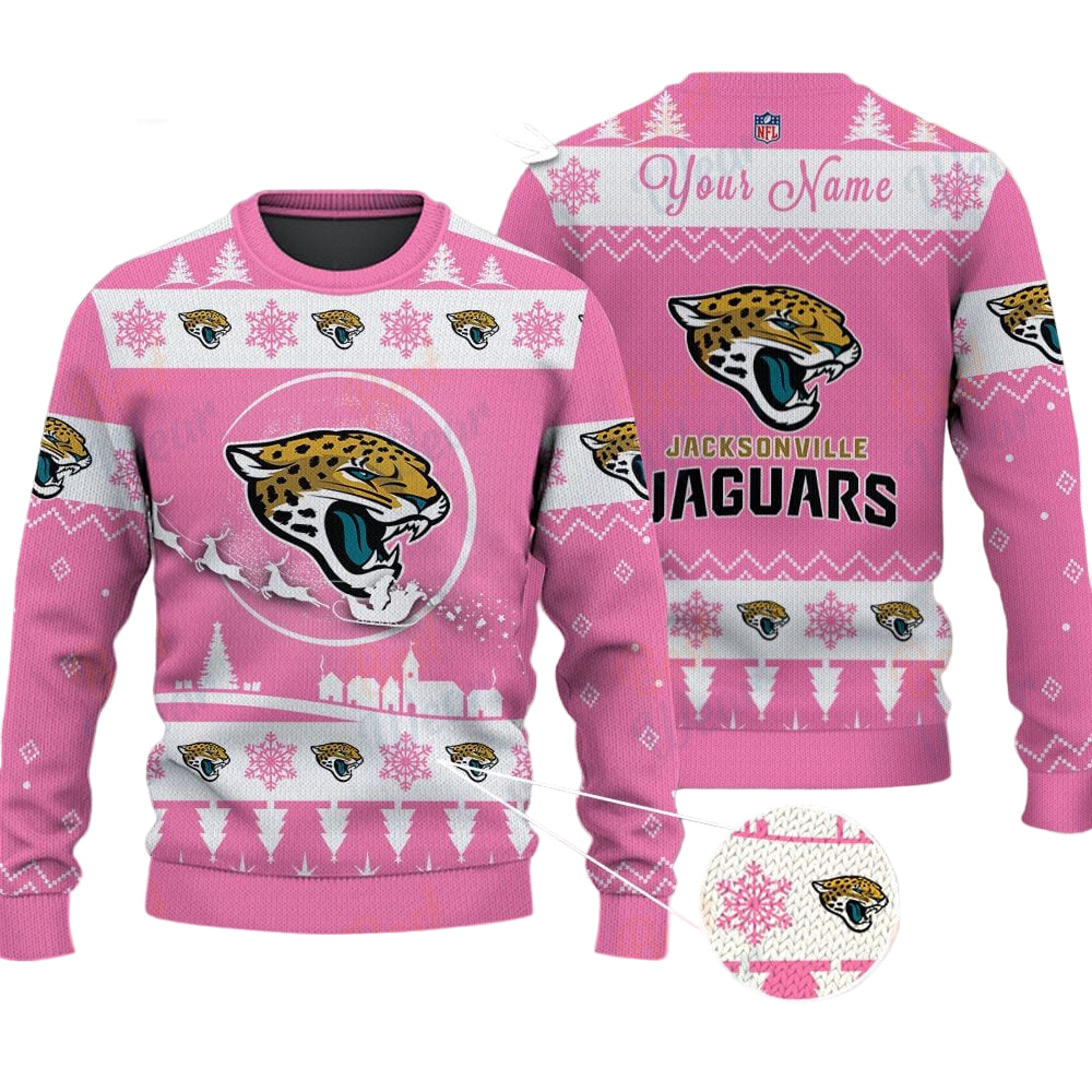Jacksonville Jaguars NFL Ugly Christmas Sweater - Name Customized