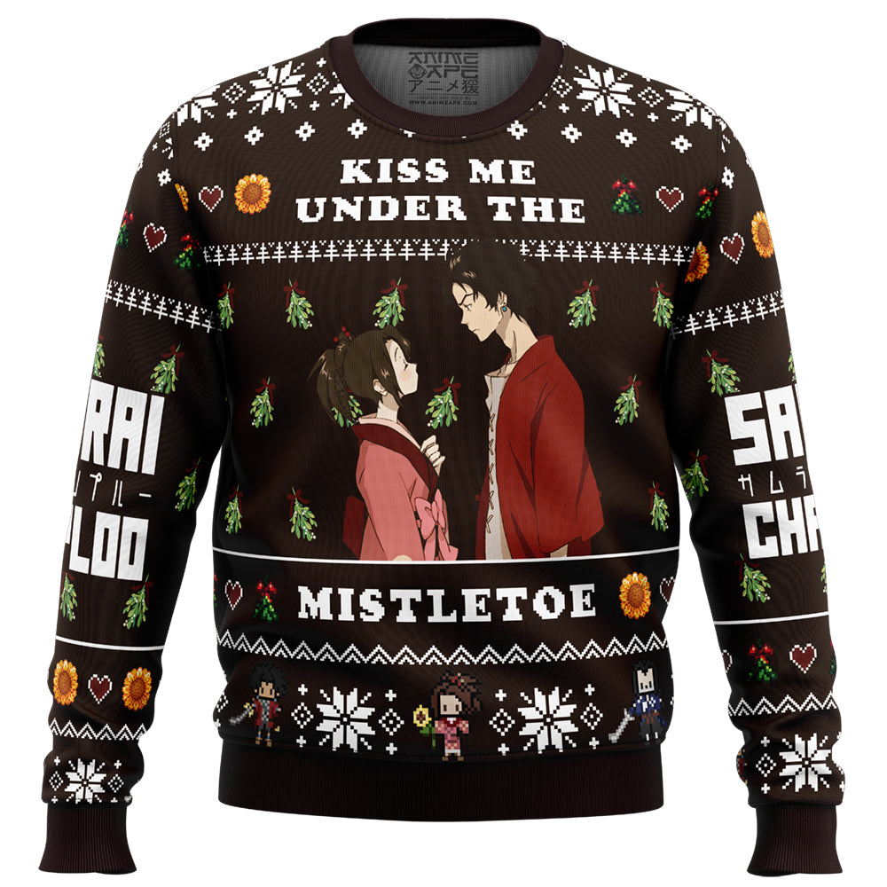 Kiss Me Under The Mistletoe Samurai Champloo Ugly Christmas Sweater