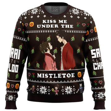 Kiss Me Under The Mistletoe Samurai Champloo Ugly Christmas Sweater