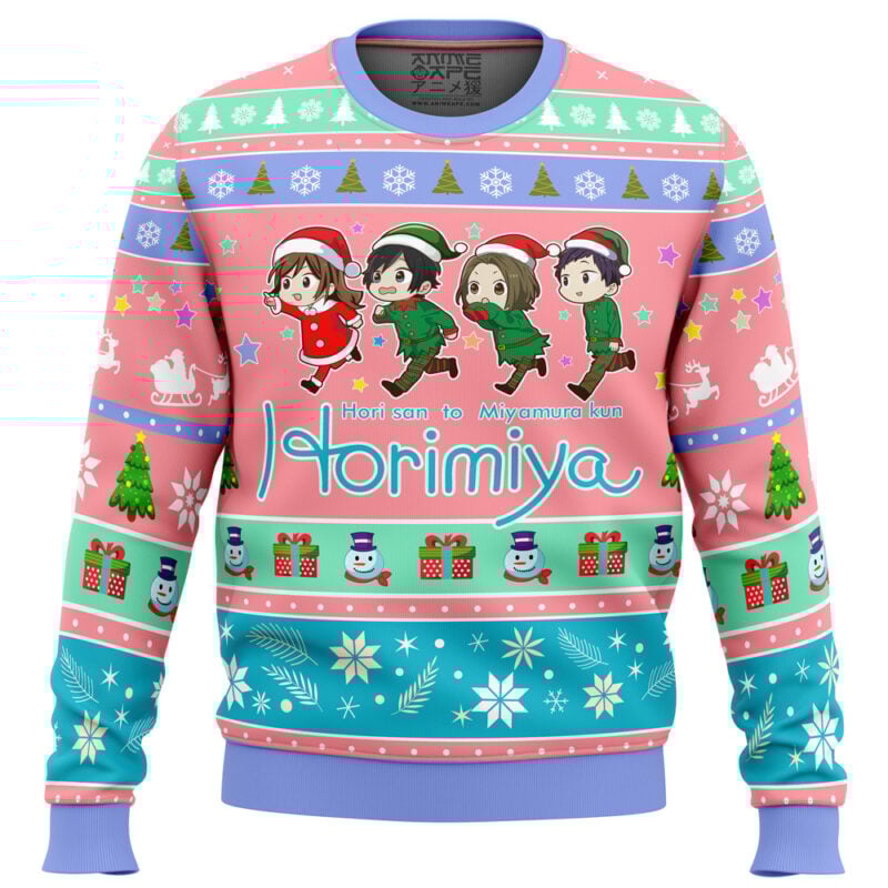 Kyouko And Friends Horimiya Ugly Christmas Sweater