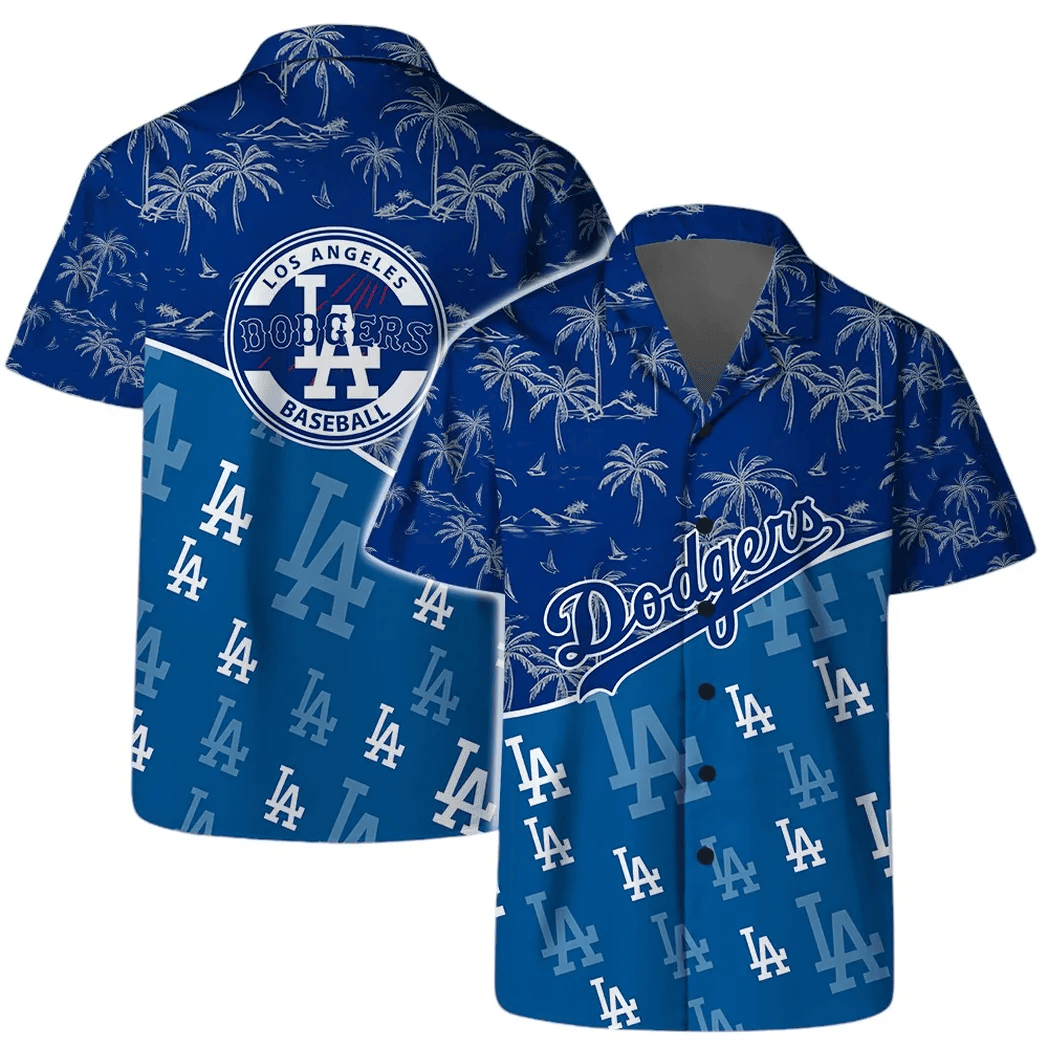 LA Los Angeles Dodgers Hawaiian Shirt Palm Aloha Shirt Summer Dodgers Gifts For Men