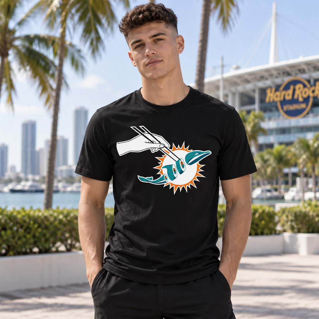 Las Vegas Raiders 2026 Gameday Dolphin Sushi Graphic Shirt for Football Fans