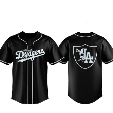 Las Vegas Raiders x Los Angeles Dodgers Night 2026 Baseball Jersey