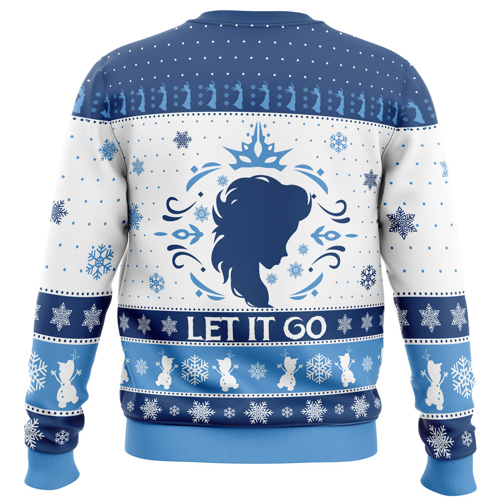 Let It Go Elsa Frozen Ugly Christmas Sweater