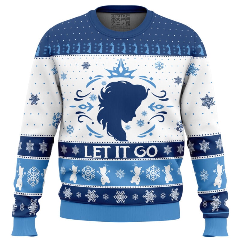 Let It Go Elsa Frozen Ugly Christmas Sweater