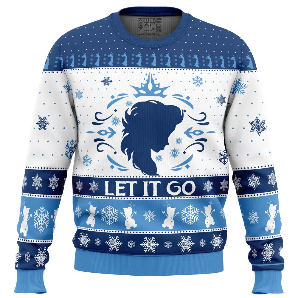 Let It Go Elsa Frozen Ugly Christmas Sweater