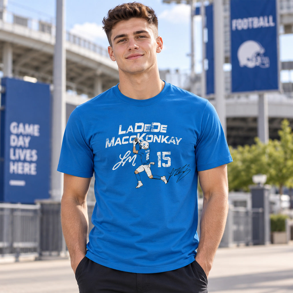 Los Angeles Chargers 2026 Ladd McConkey #15 Signature Graphic Shirt for Football Fans