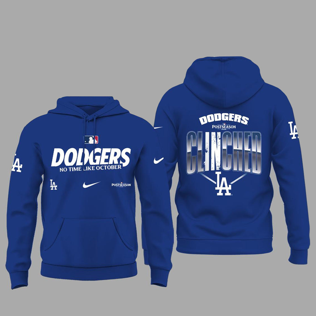 Los Angeles Dodgers Clinched Postseason 2026 Graphic Hoodie for Baseball Fans