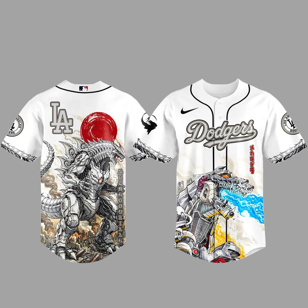 Los Angeles Dodgers x MechaGodzilla Monster Baseball Jersey