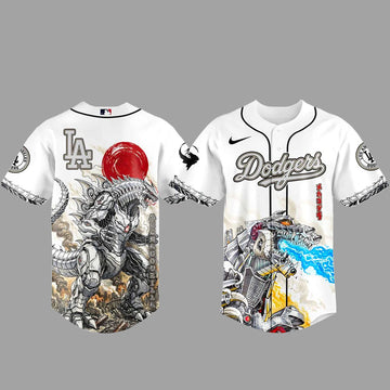 Los Angeles Dodgers x MechaGodzilla Monster Baseball Jersey