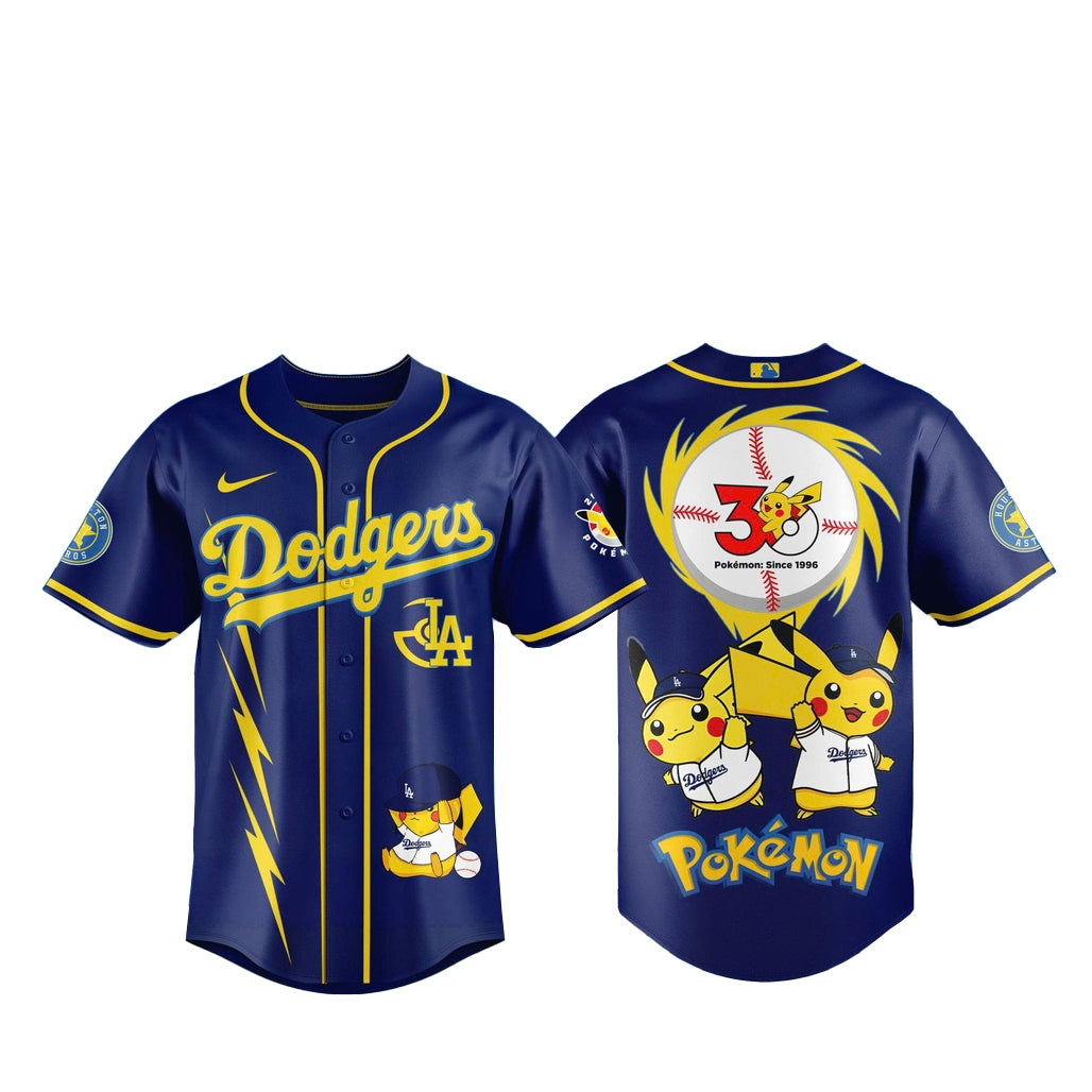 Los Angeles Dodgers x Pokémon Celebrates 30 Years Baseball Jersey 2026