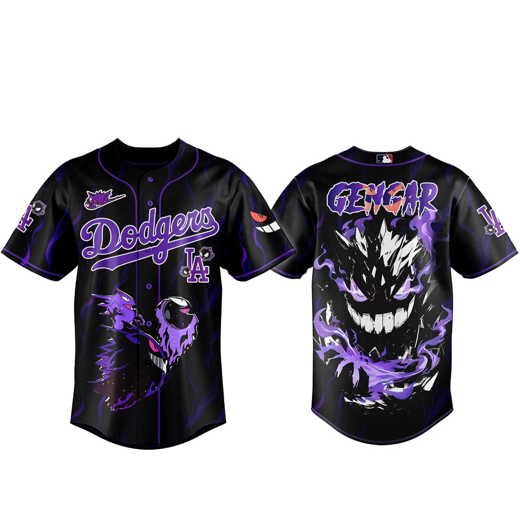 Los Angeles Dodgers x Pokemon Gengar 2026 Baseball Jersey Version 2