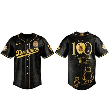 Los Angeles Dodgers x Winnie The Pooh 100th Anniversary Baseball Jersey
