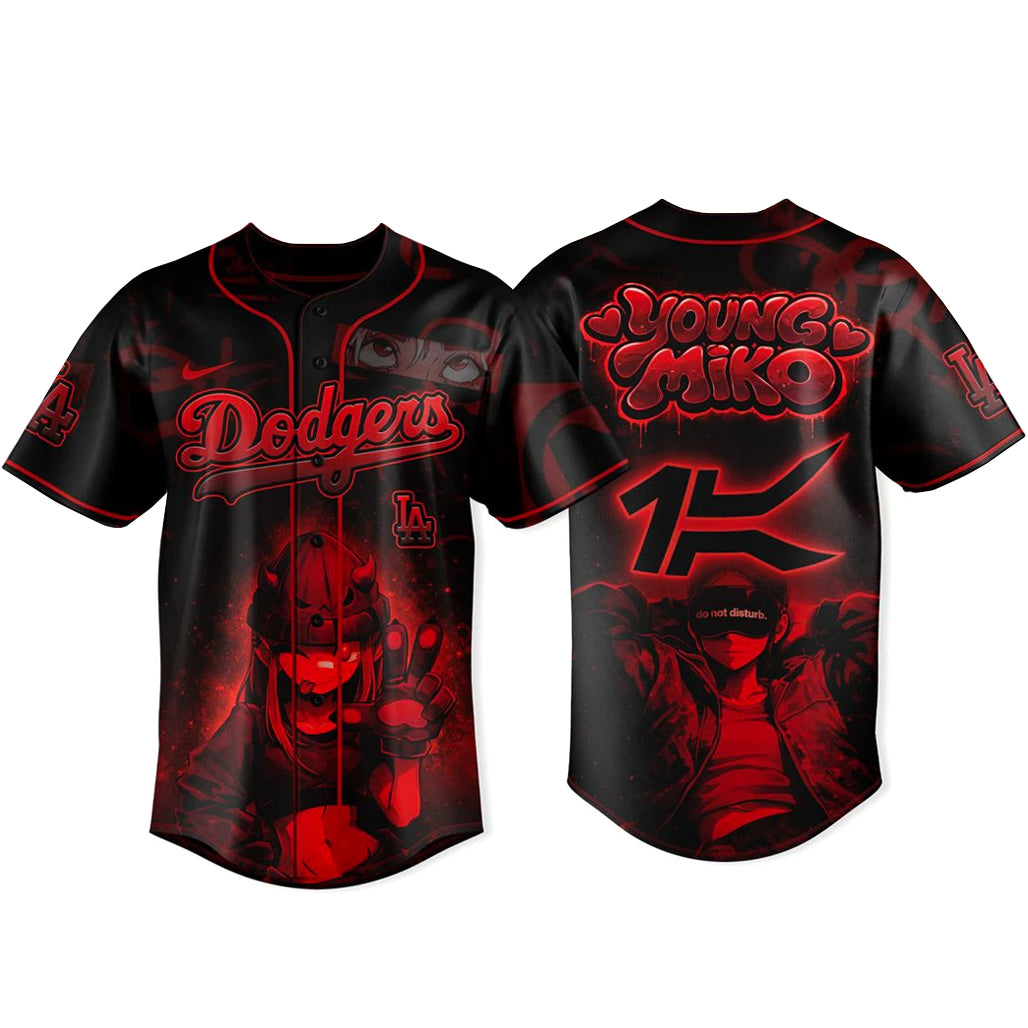 Los Angeles Dodgers x Young Miko Late Checkout Tour 2026 Baseball Jersey