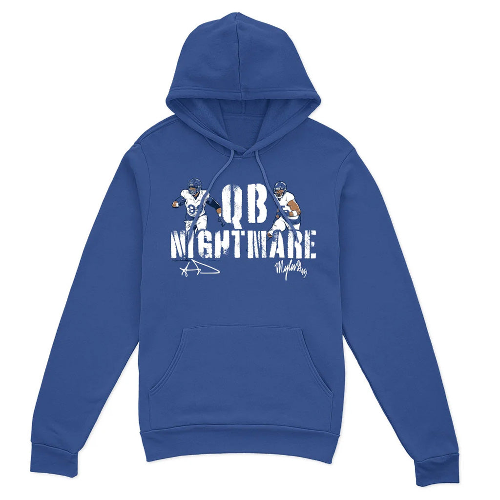 Los Angeles Rams Aaron Donald And Myles Garrett QB Nightmare Graphic Shirt for Football Fans