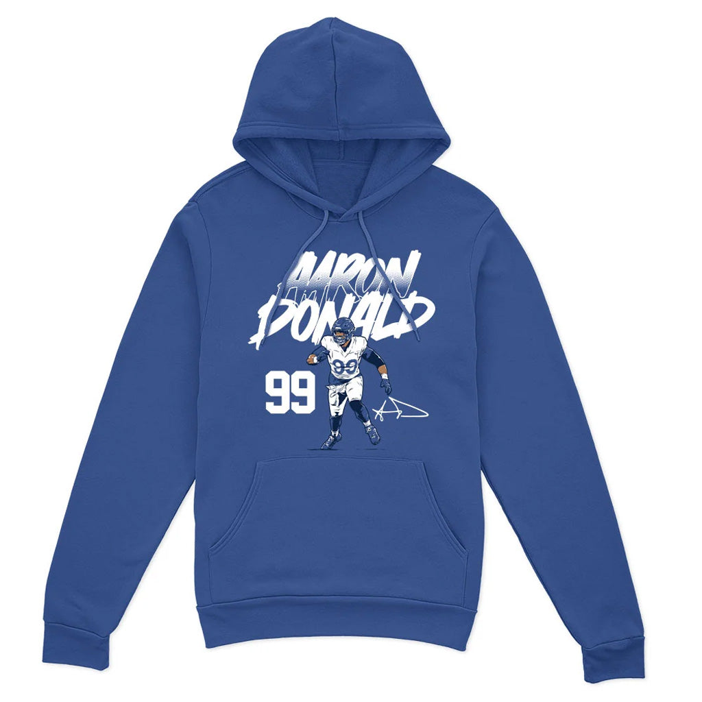 Los Angeles Rams Aaron Donald Name & Number Pose Graphic Shirt for Football Fans