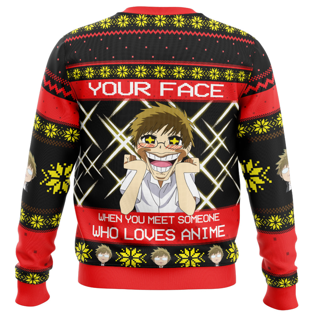 Akihito and Mirai Beyond the Boundary Ugly Christmas Sweater