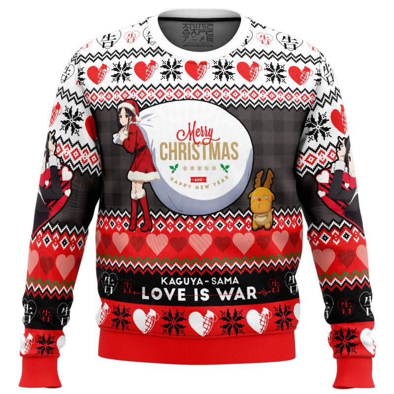 Merry Christmas And Happy New Year Kaguya-Sama Love Is War Ugly Christmas Sweater